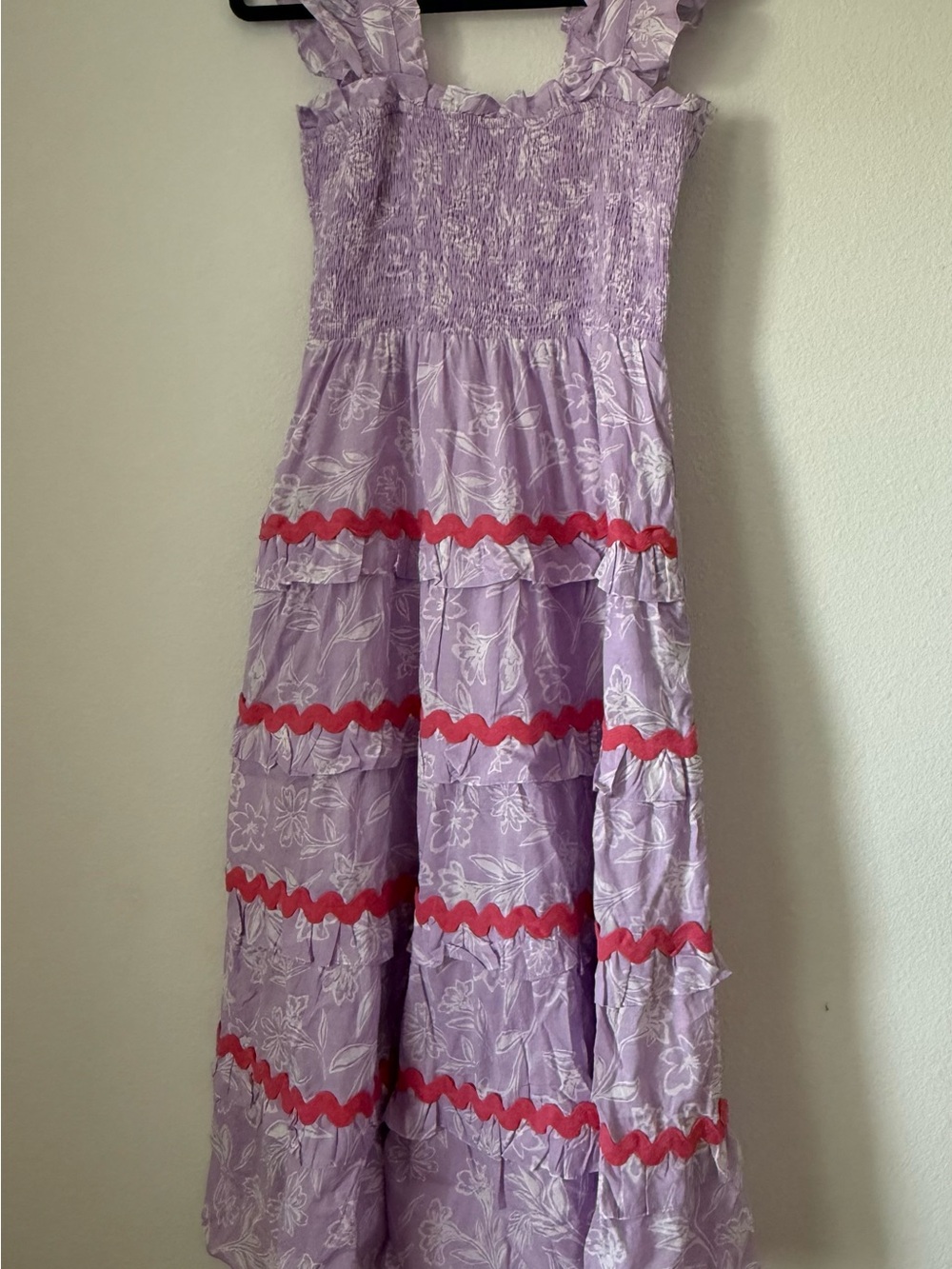 J.Marie Lilac Tiered Ruffle Maxi Dress NWT Size M